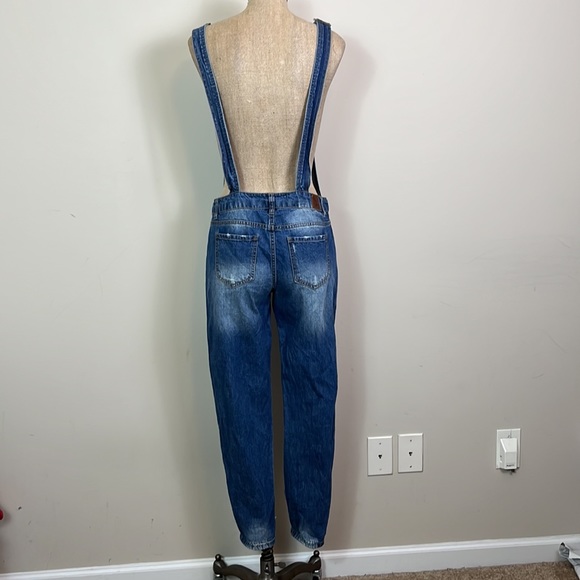 Life in Progress Jumper Overall Women Sz Small 100% Cotton Adjustable Straps - Picture 7 of 11